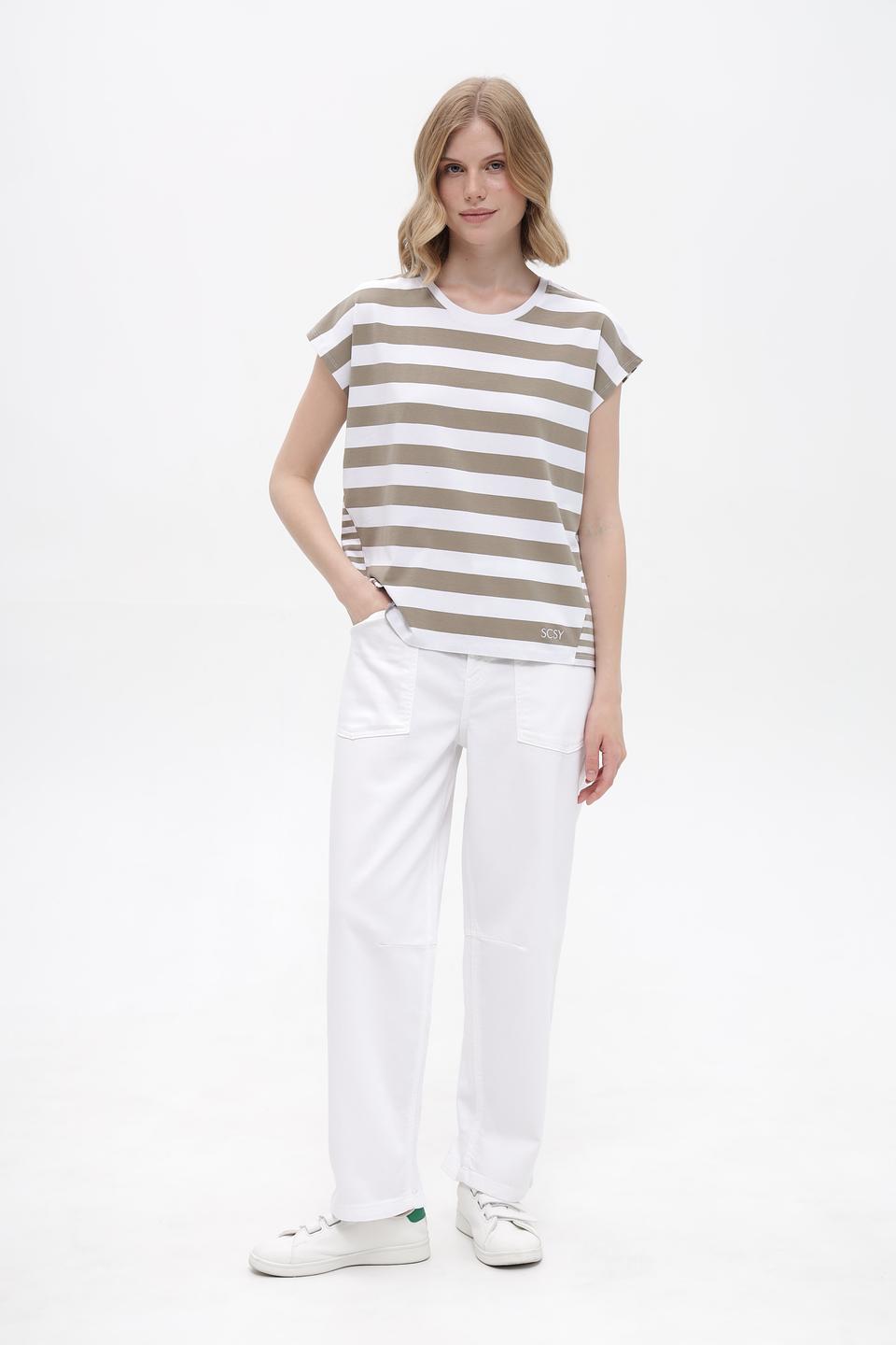 Футболка Betty Barclay в полоску бежевый