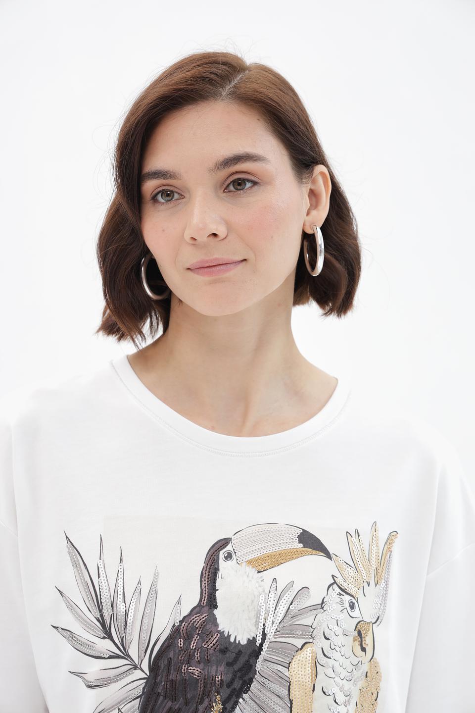 Футболка Monari с тропическим принтом