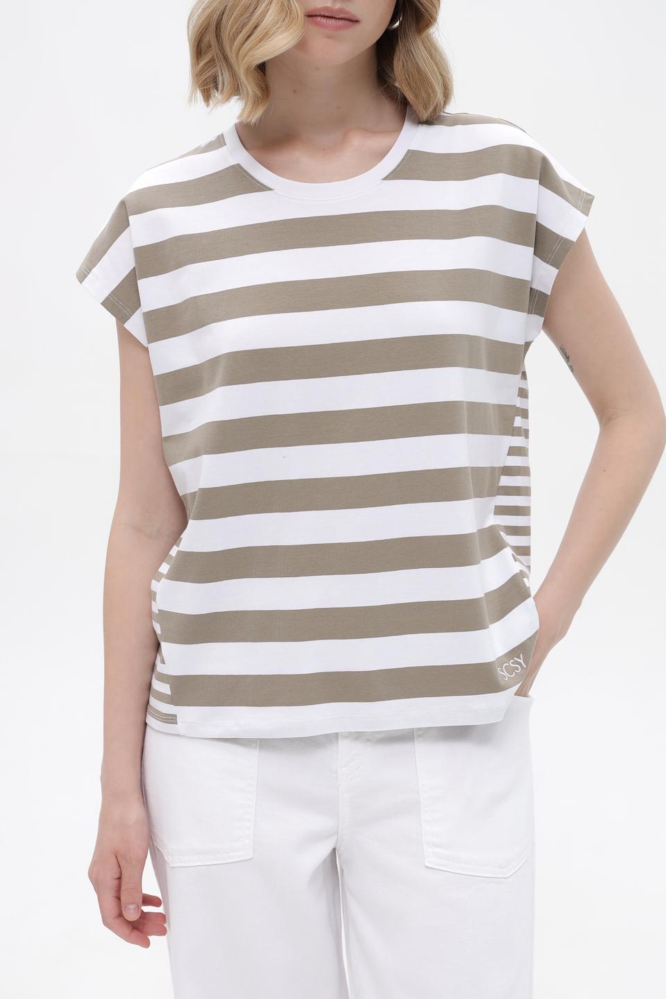 Футболка Betty Barclay в полоску бежевый