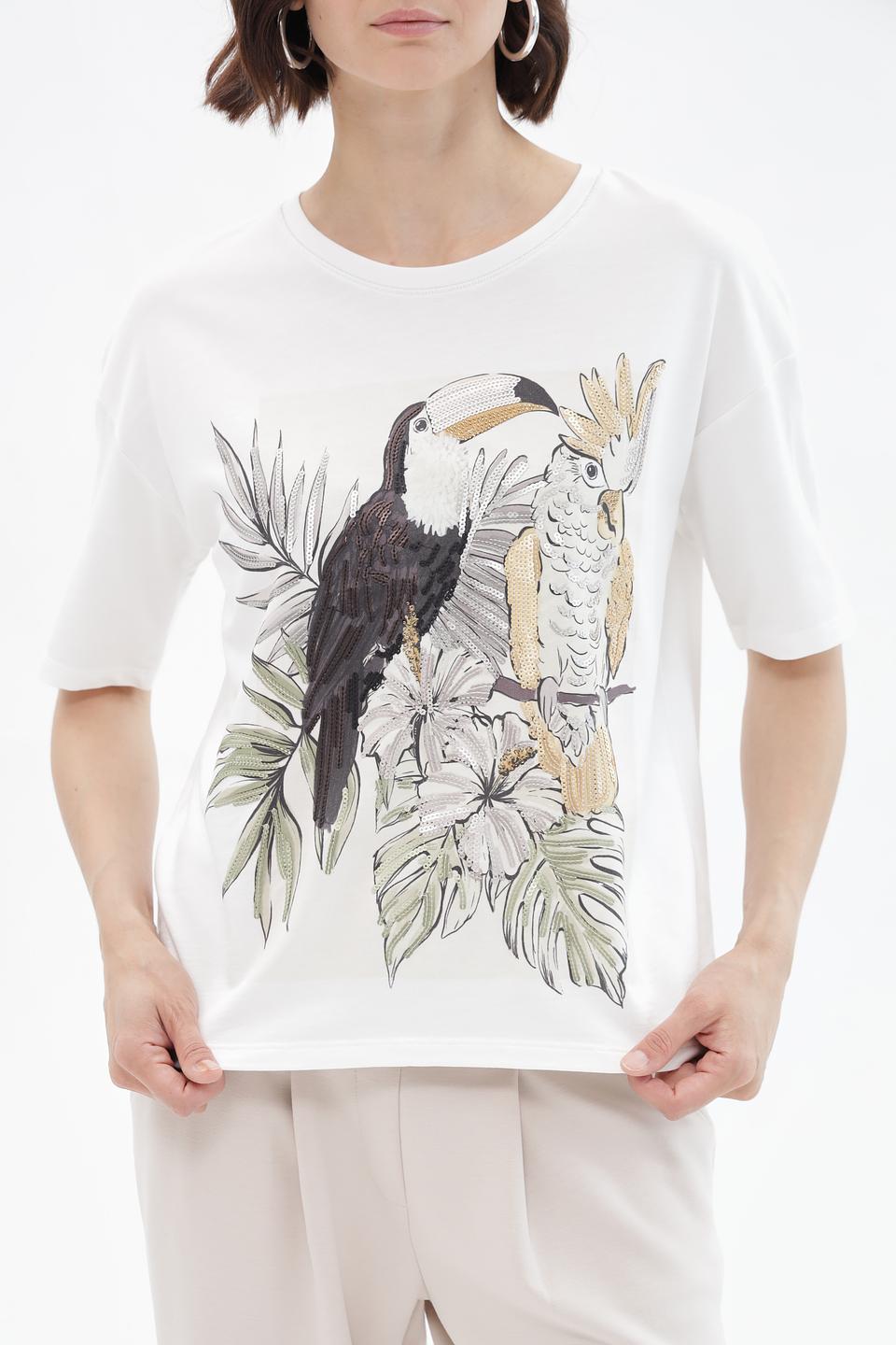 Футболка Monari с тропическим принтом