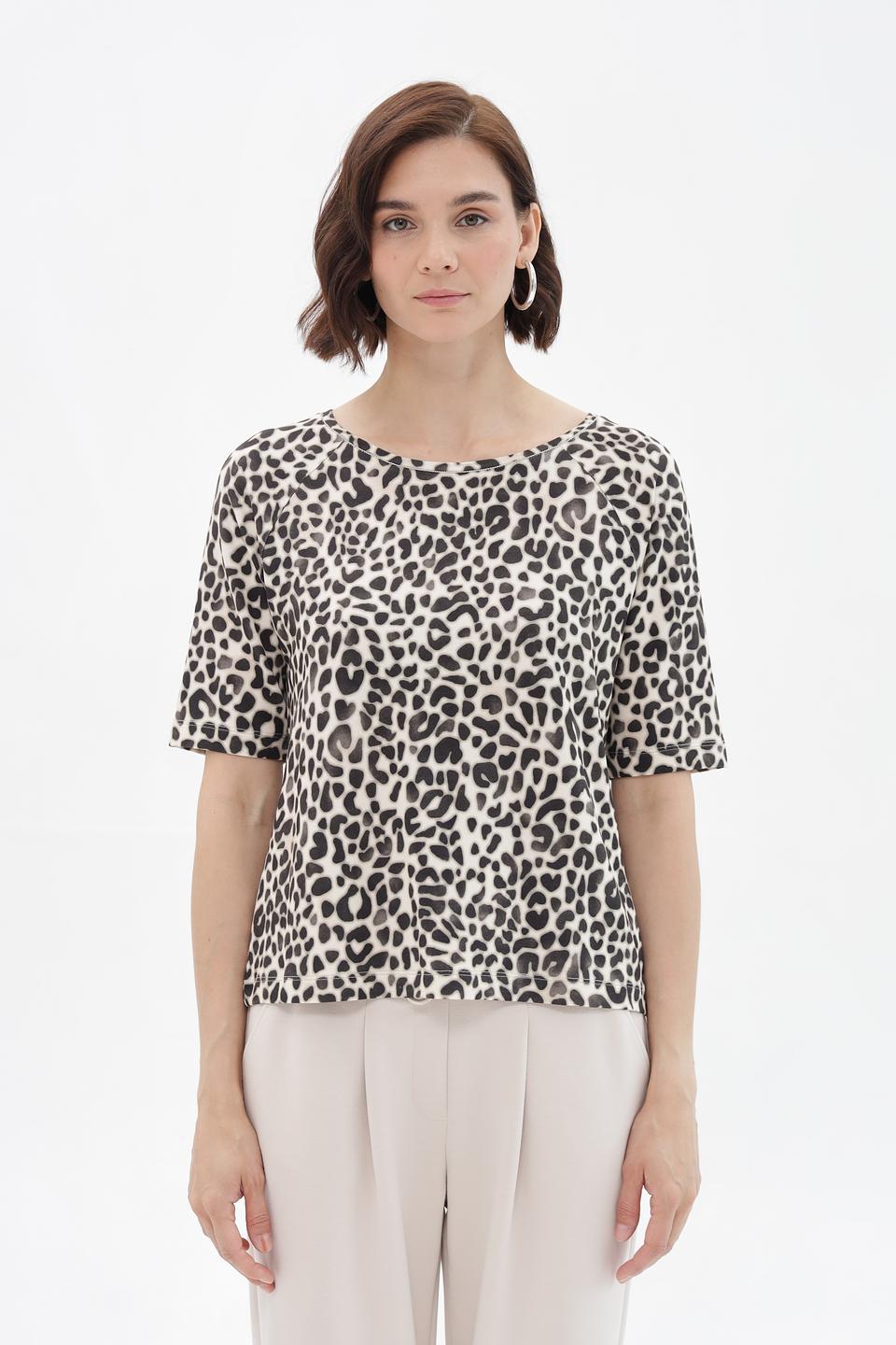 Футболка Monari с леопардовым принтом