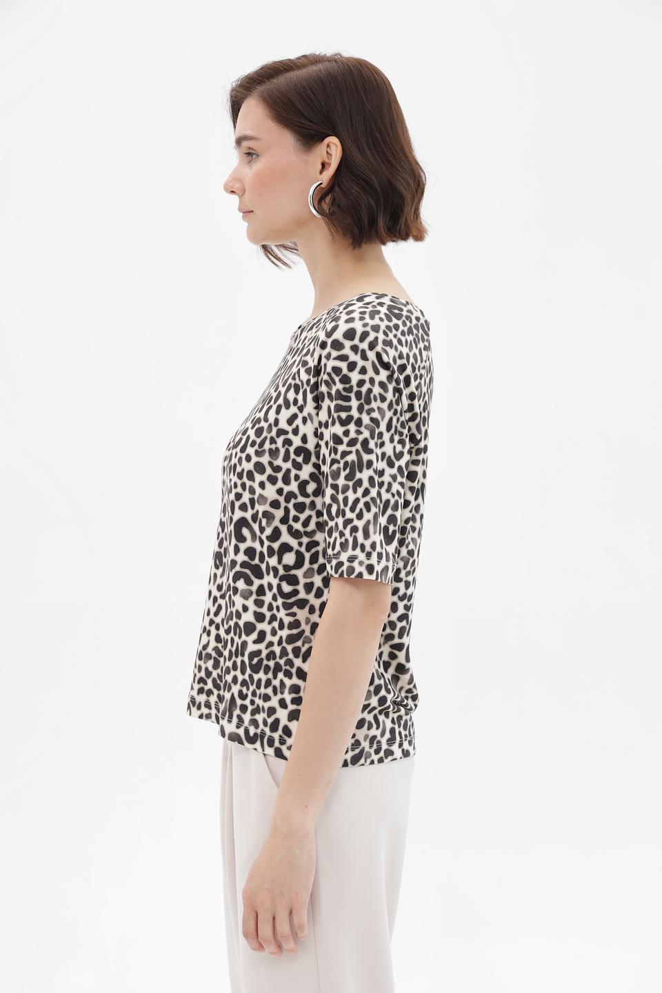Футболка Monari с леопардовым принтом
