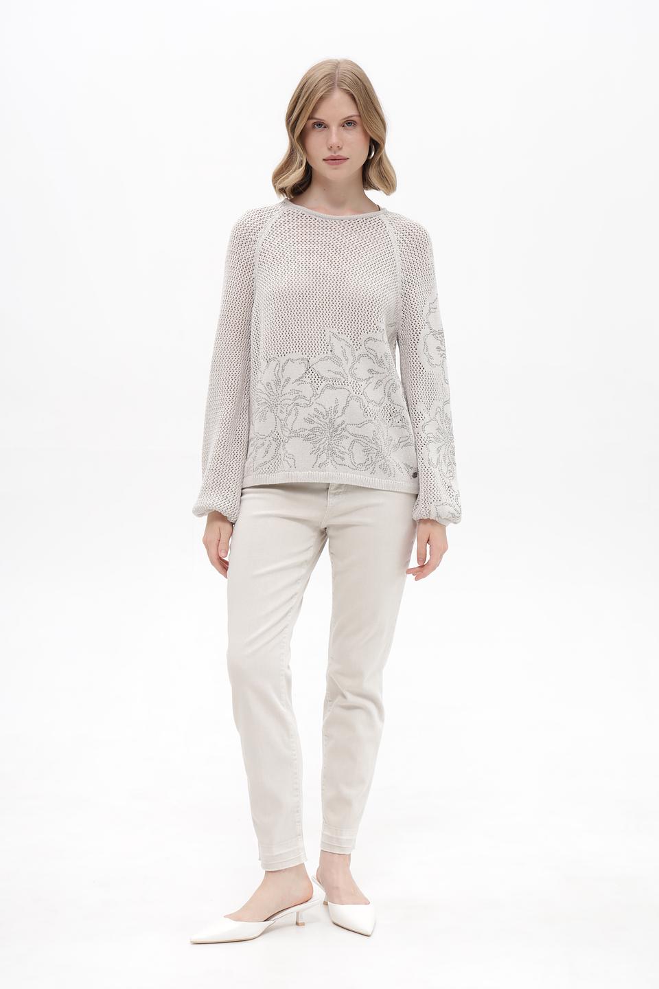 Пуловер Monari с цветочным узором