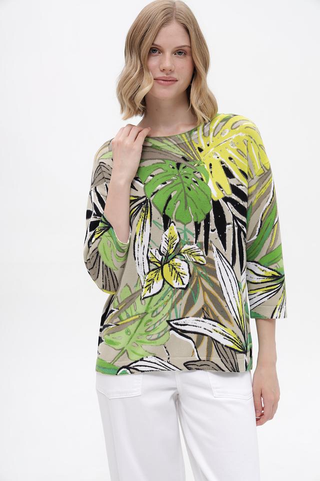 Пуловер Betty Barclay с тропическим принтом