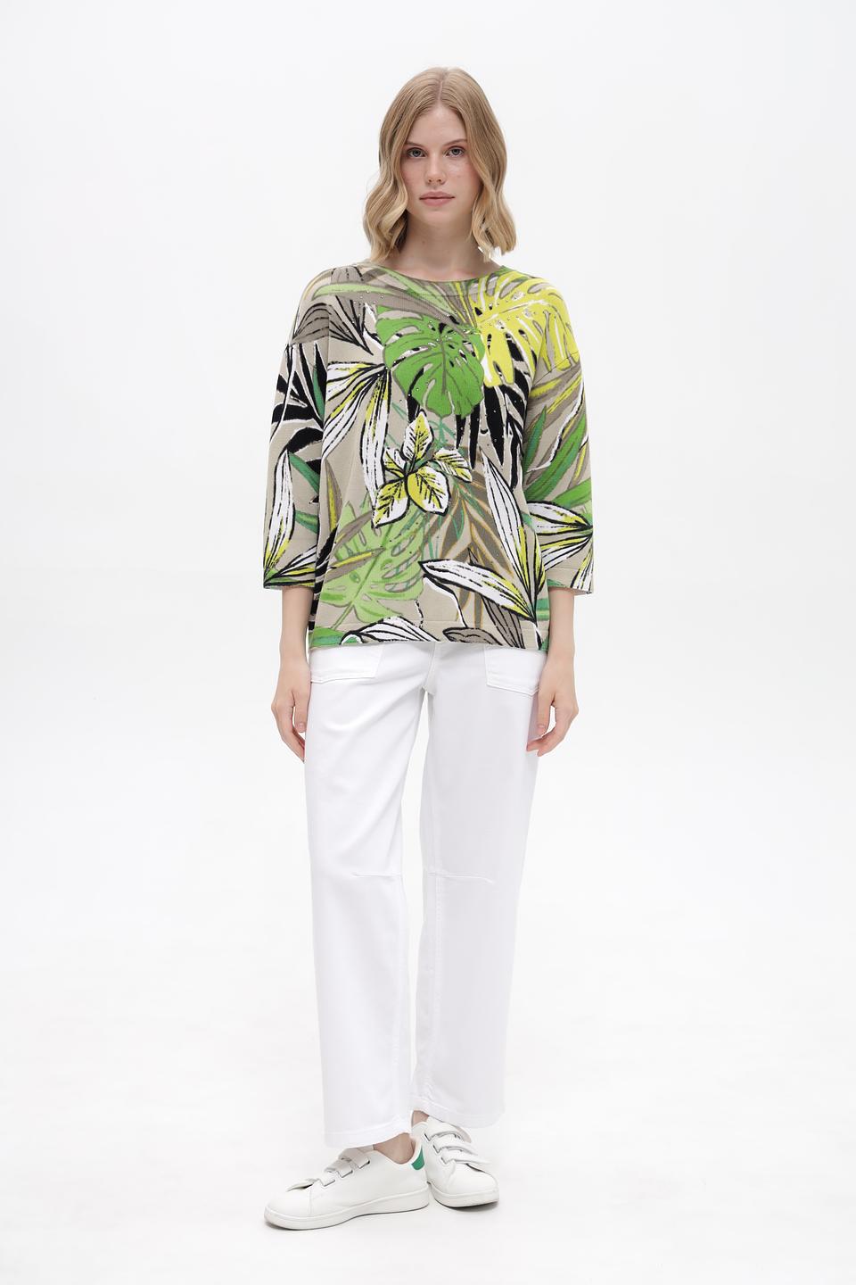 Пуловер Betty Barclay с тропическим принтом