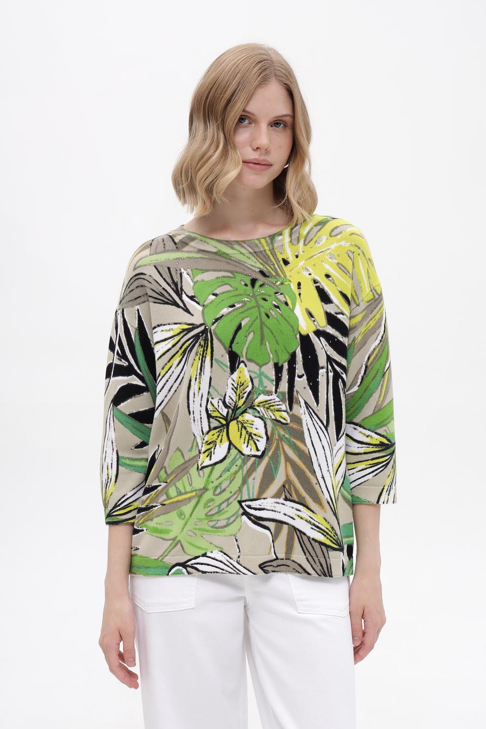 Пуловер Betty Barclay с тропическим принтом