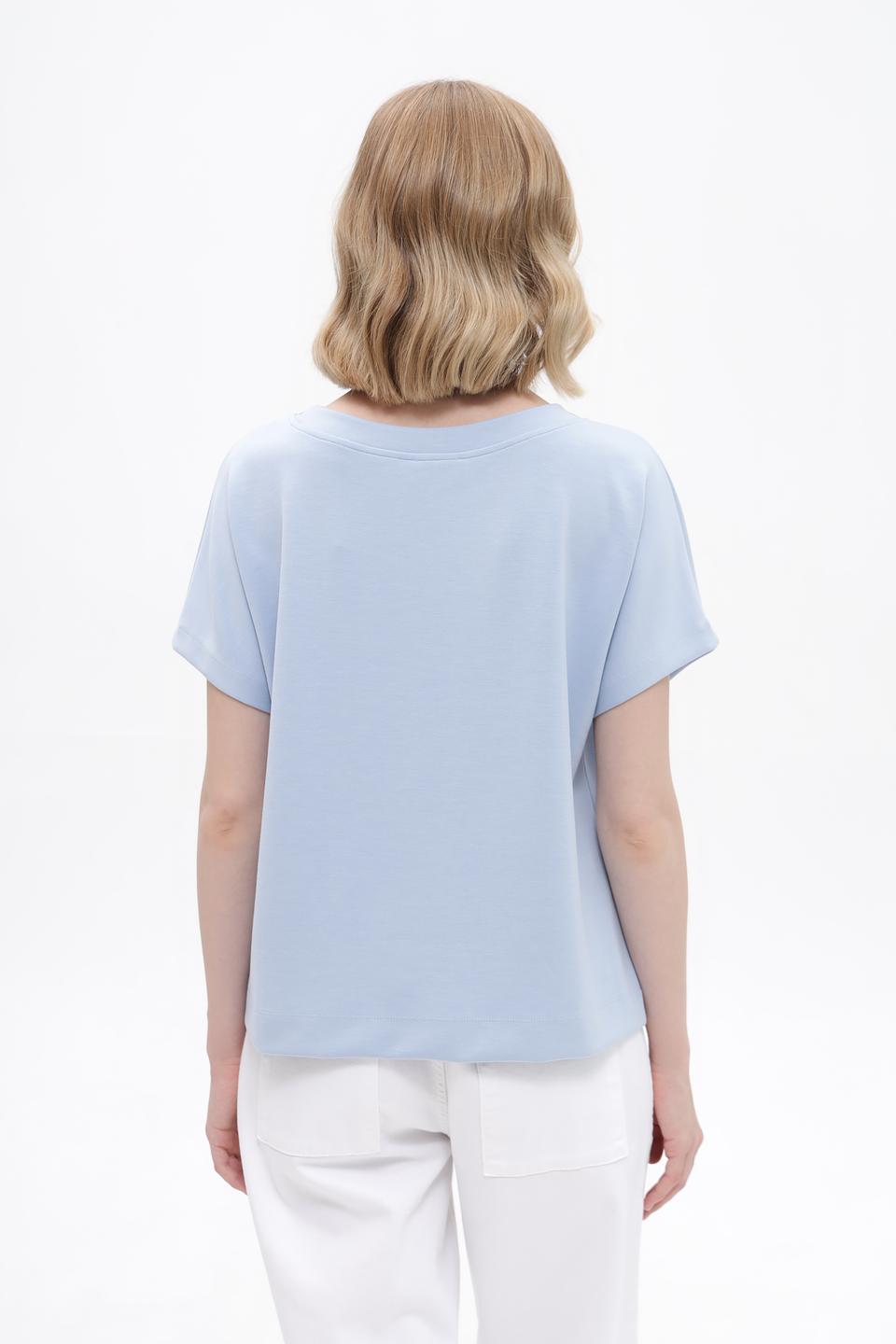 Футболка Monari с карманом голубая