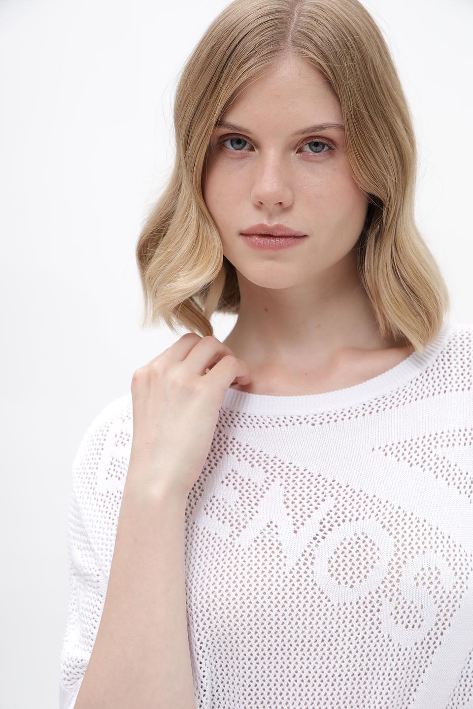 Пуловер Monari с ажурным узором