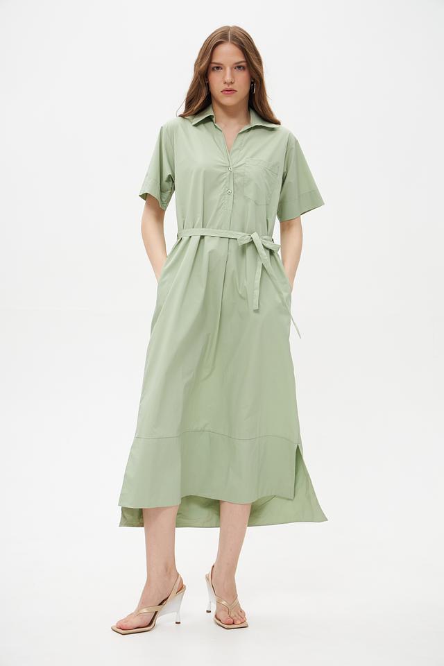 Платье рубашка Croche мятное