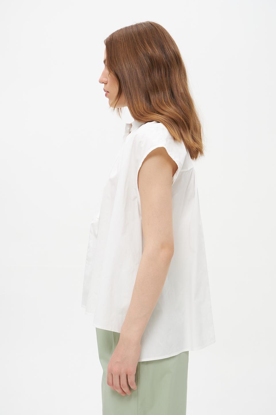 Блузка Croche женская белая с воланами