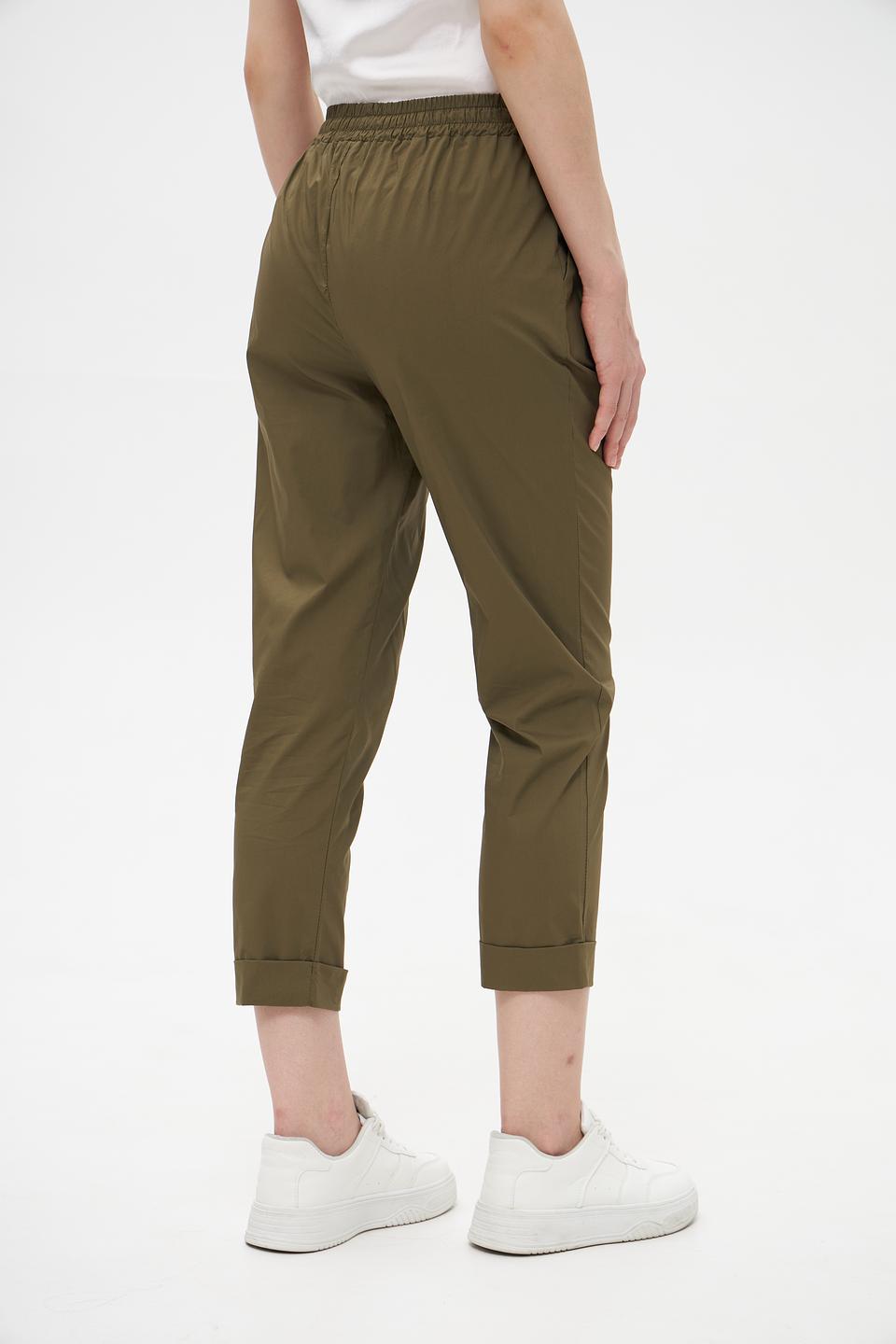 Брюки Croche оливковые с завязками