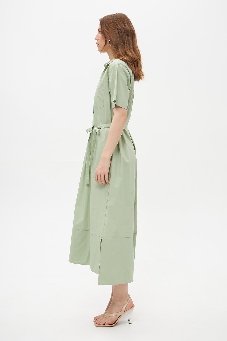 Платье рубашка Croche мятное