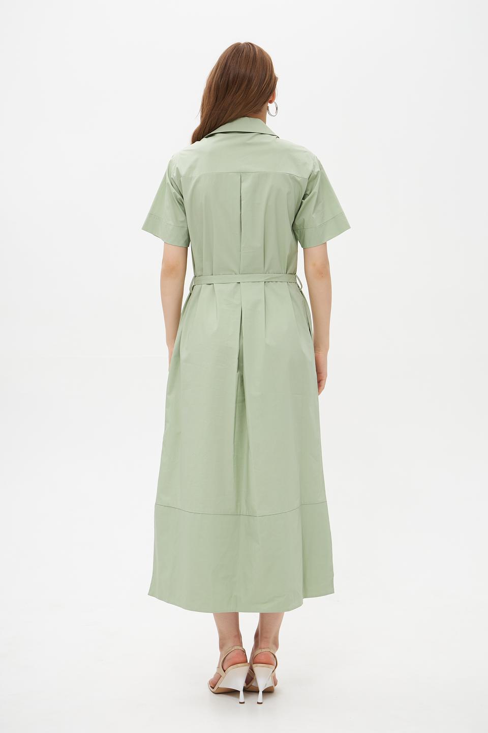 Платье рубашка Croche мятное