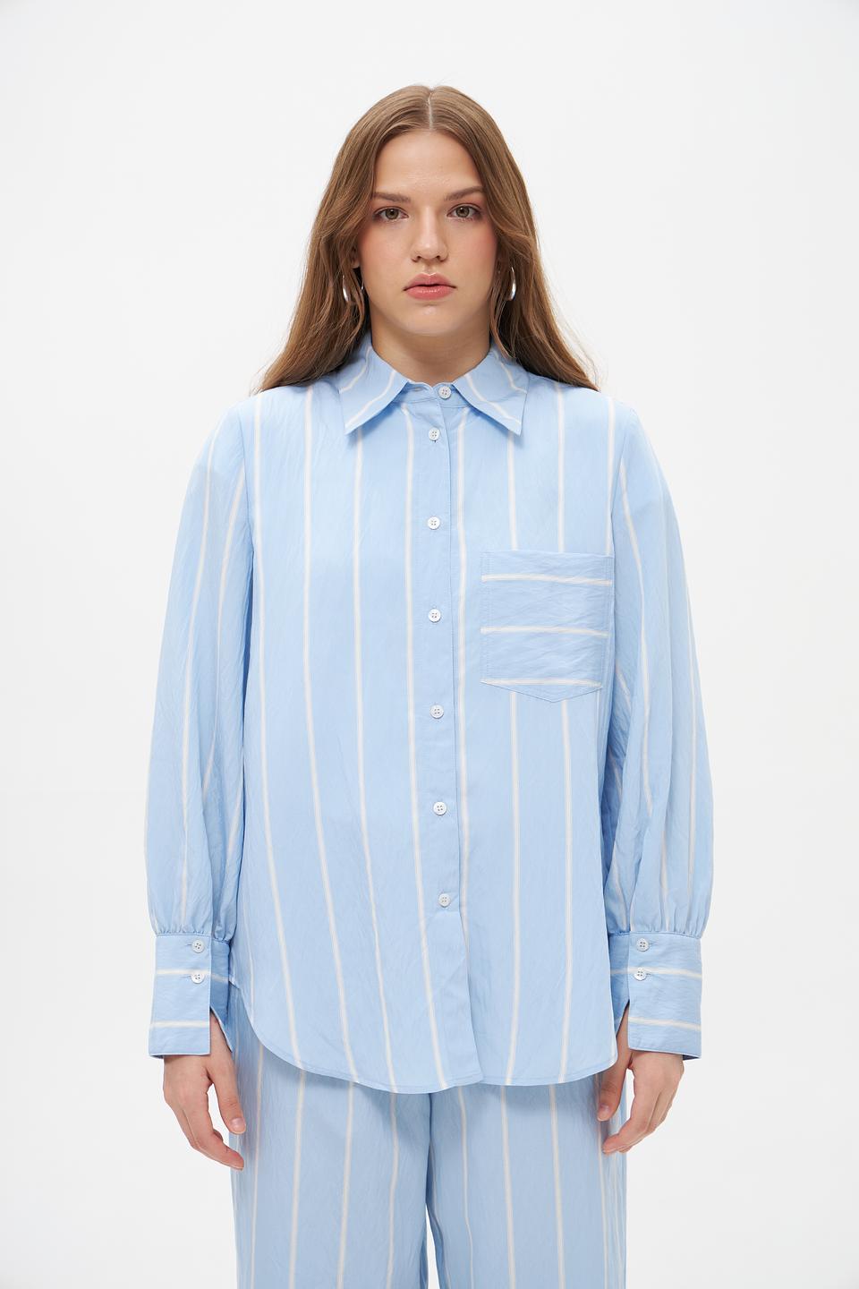 Блуза Marc Aurel в полоску голубую