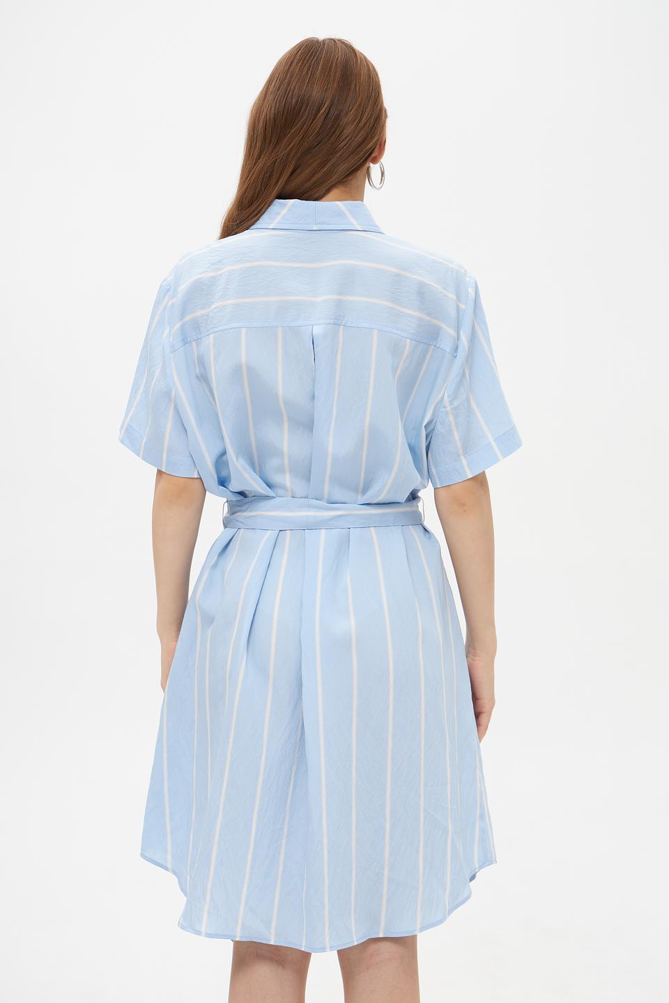 Платье Marc Aurel в полоску голубое