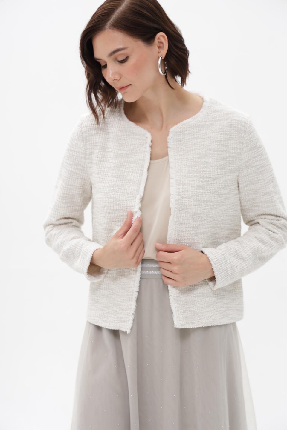 Жакет Bianca твидовый бежевый