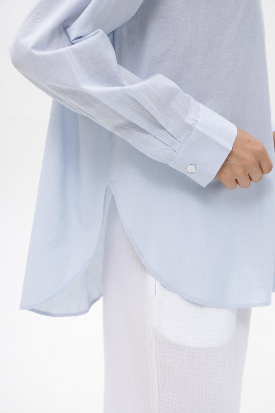 Блуза Tom Tailor denim голубая