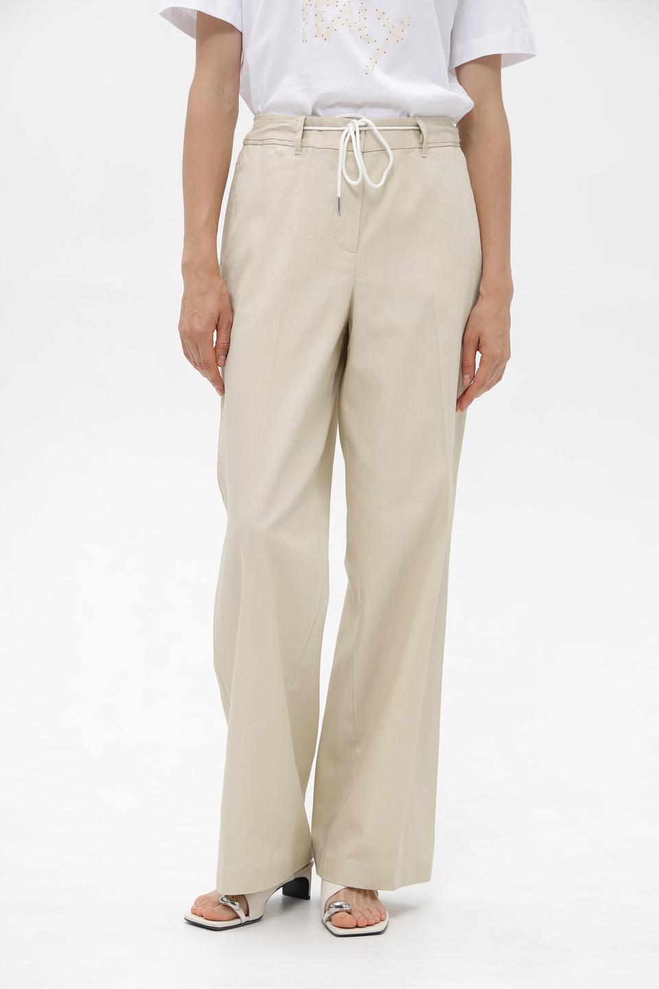 Брюки широкие Tom Tailor бежевые