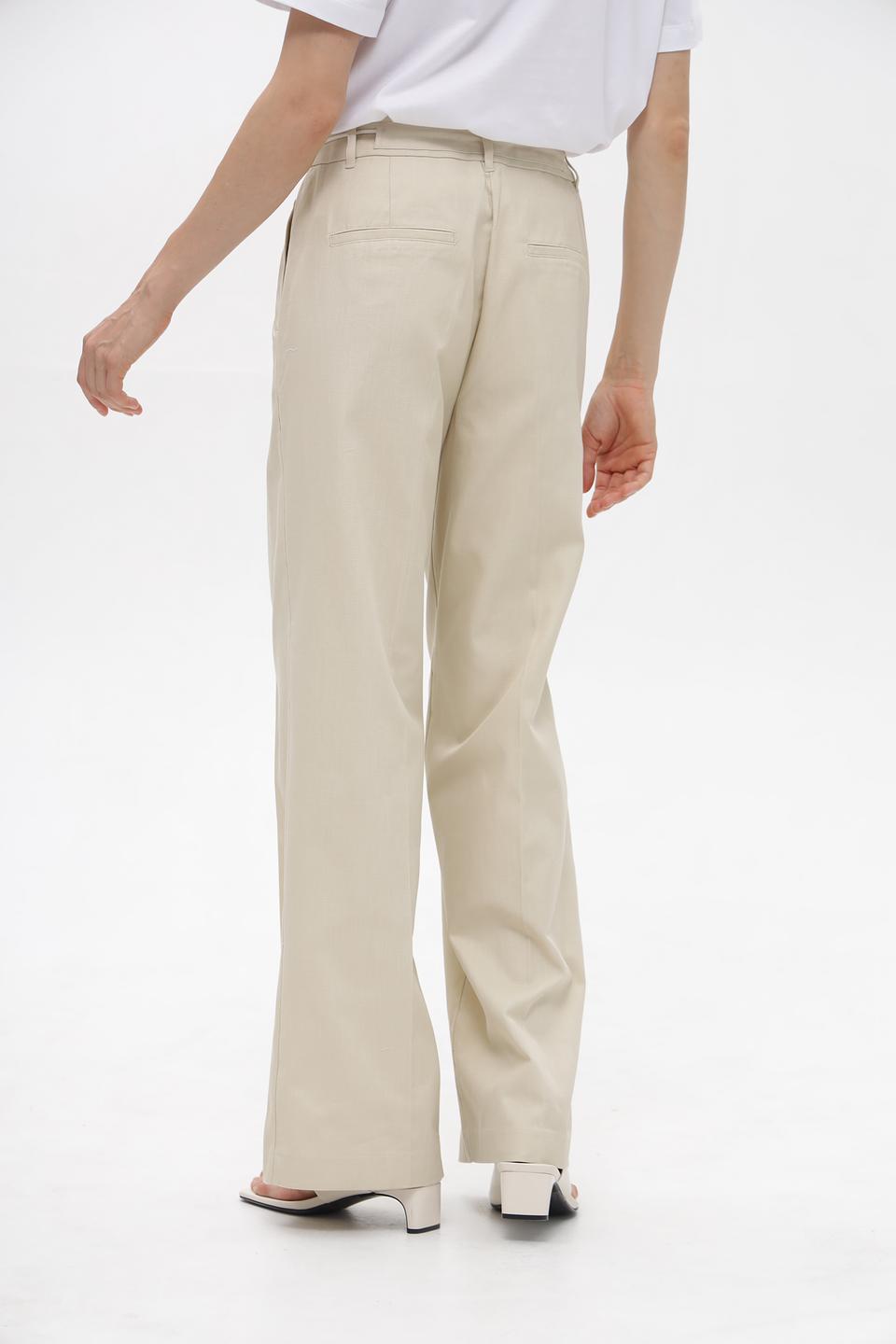 Брюки широкие Tom Tailor бежевые