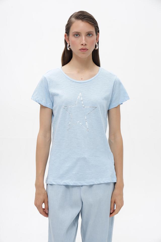 Футболка Broadway с звездой голубая