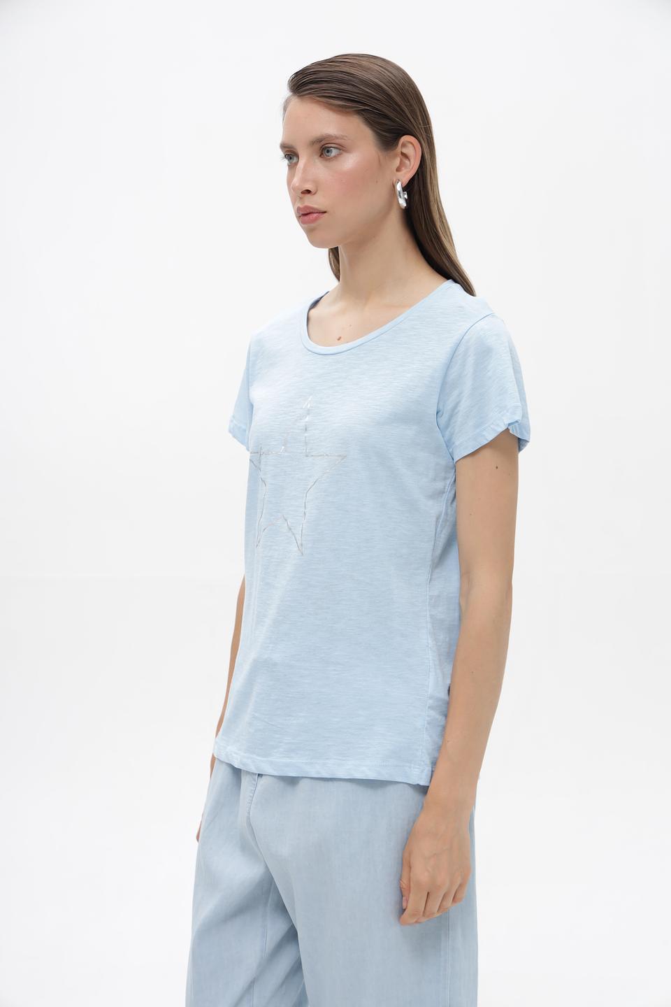 Футболка Broadway с звездой голубая