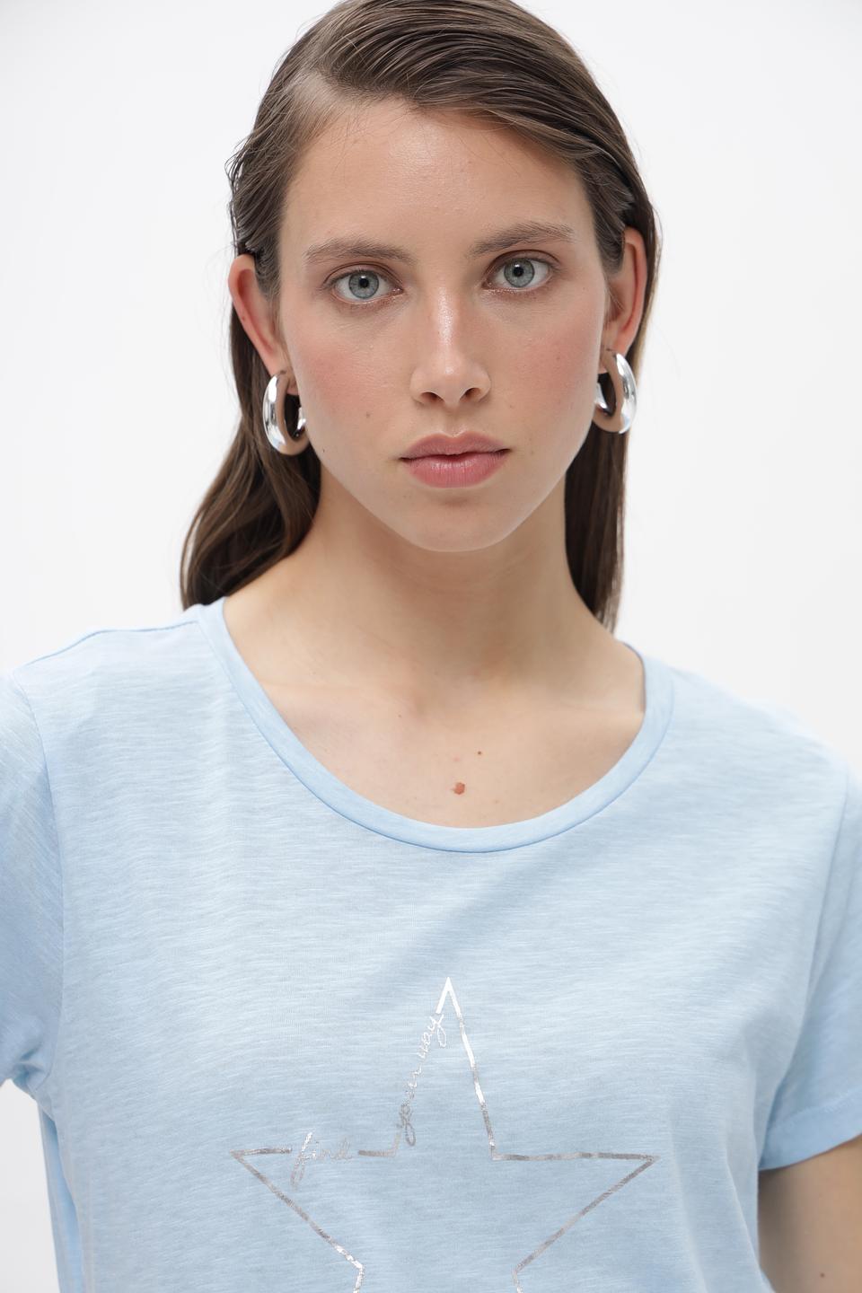 Футболка Broadway с звездой голубая