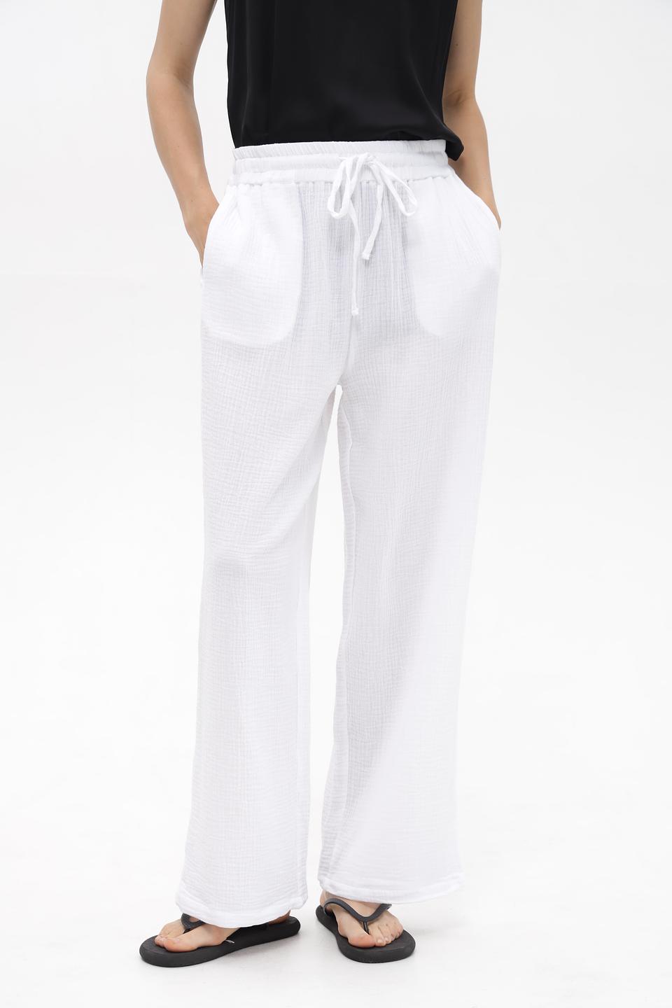 Брюки широкие Broadway белый