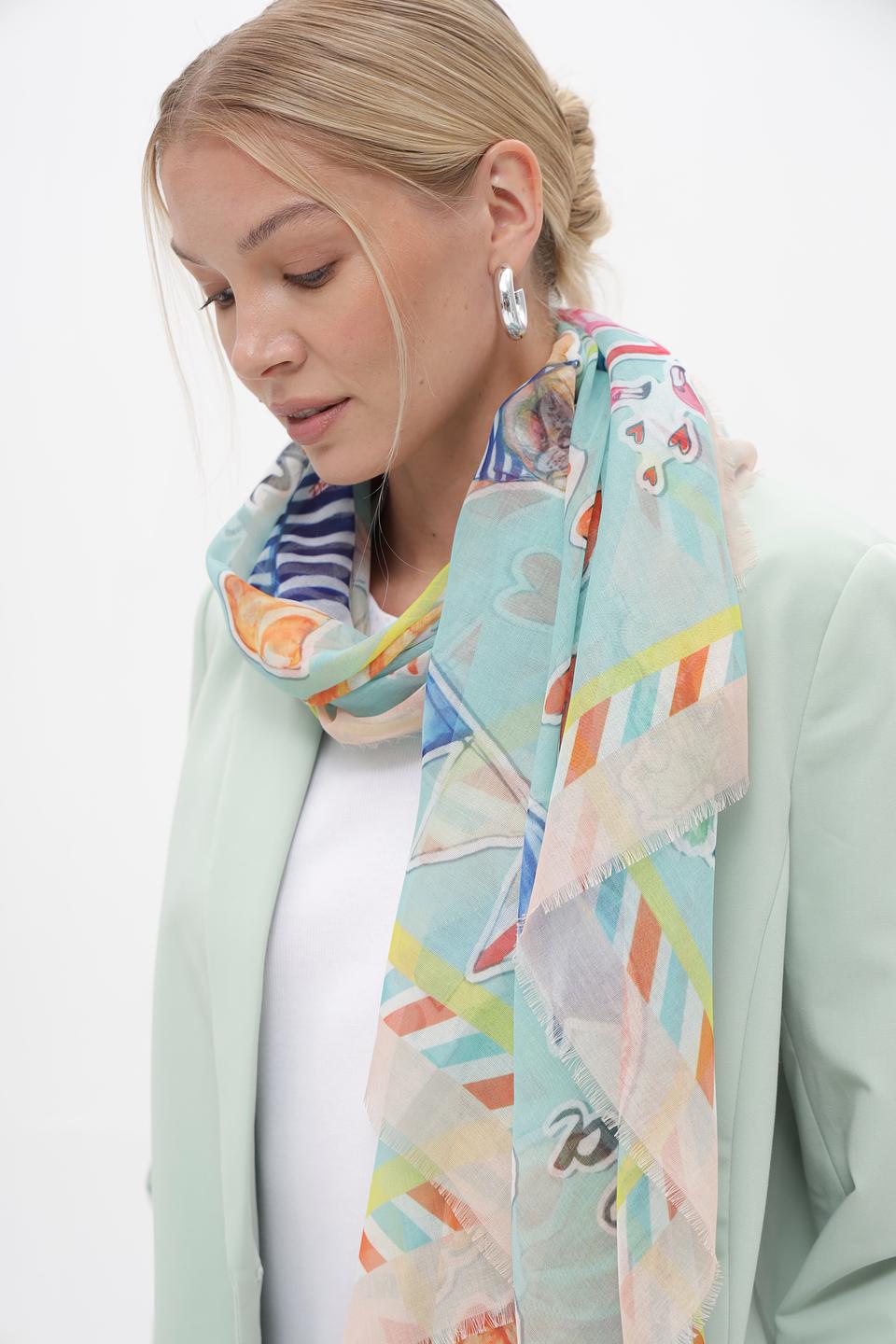 Платок Fraas с принтом