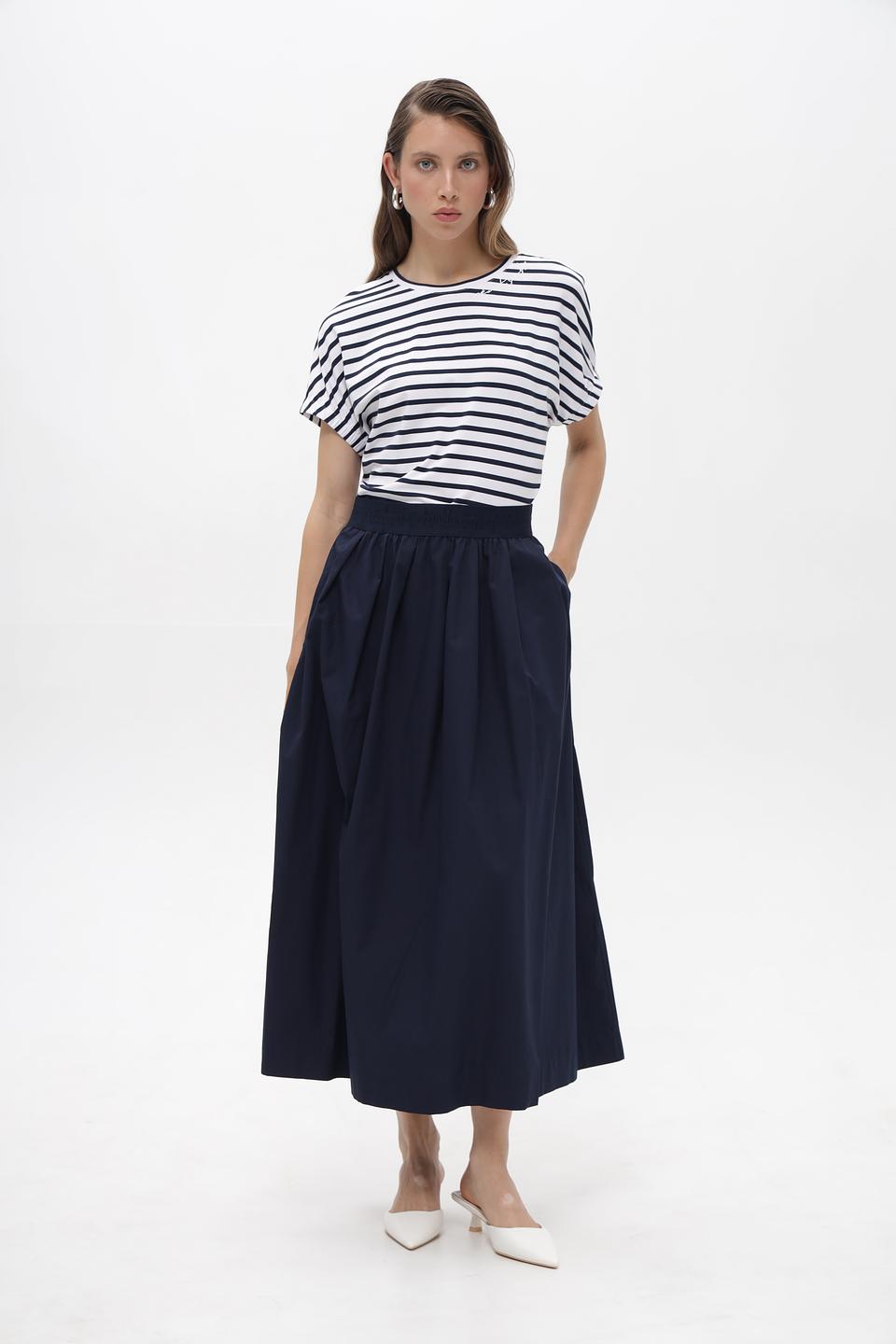 Юбка Rich and Royal плиссе тёмно-синяя