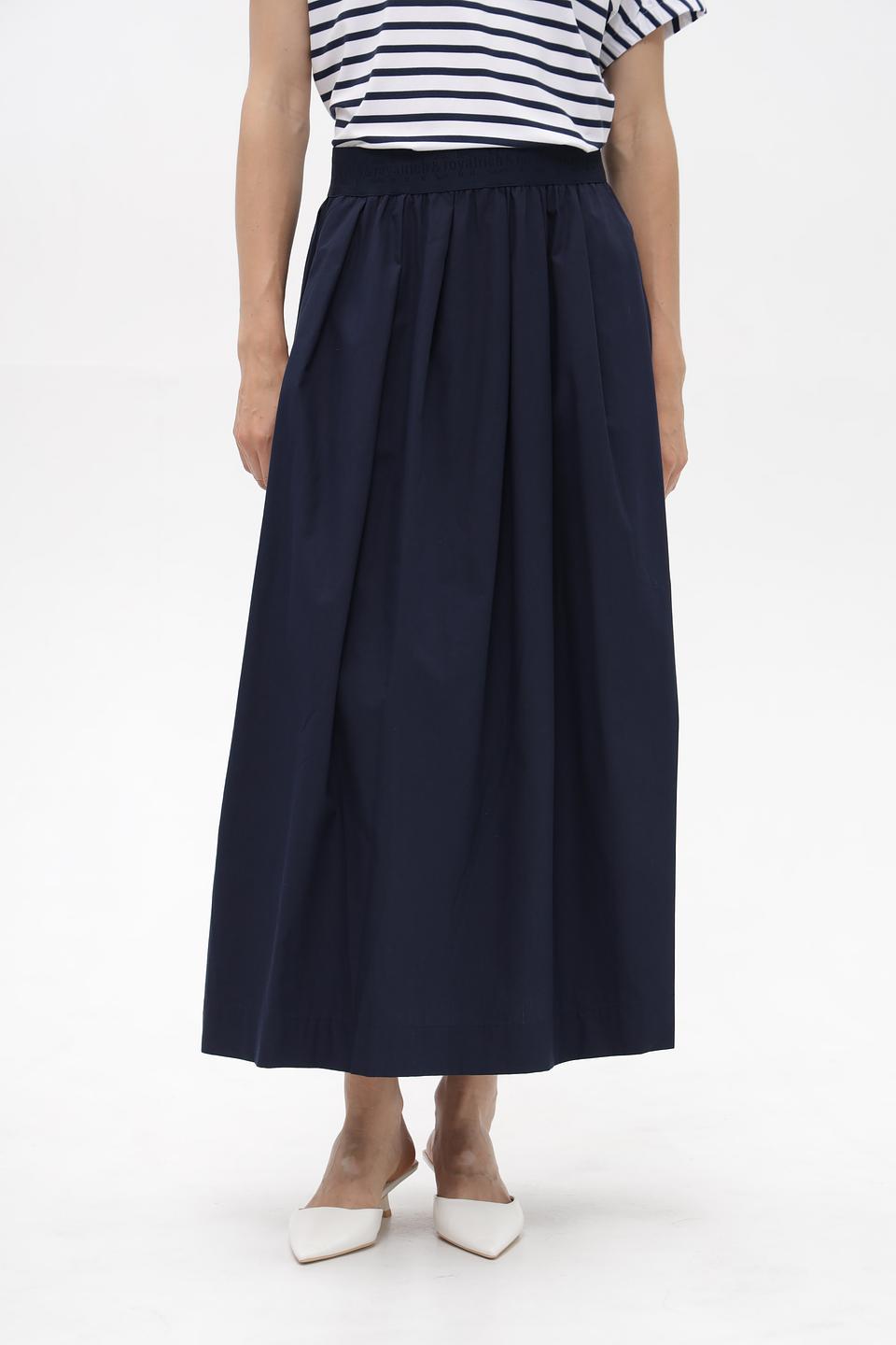 Юбка Rich and Royal плиссе тёмно-синяя