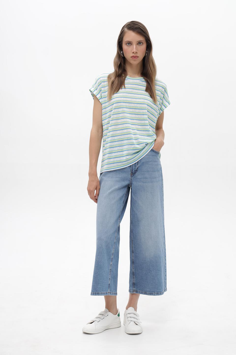 Джинсы Taifun клеш голубые