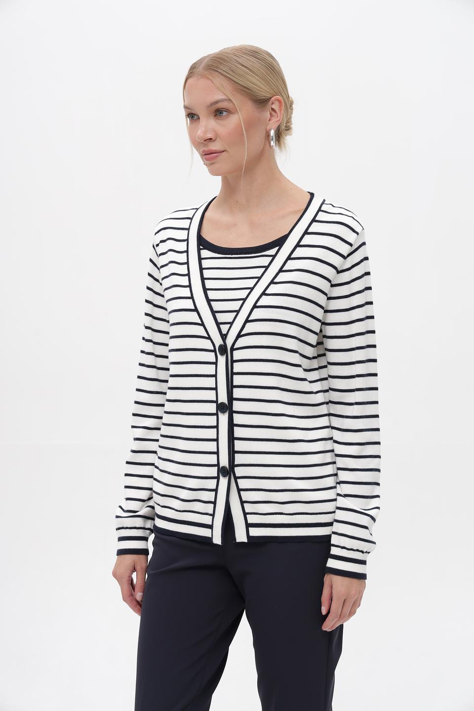 Кардиган Frank Walder в полоску