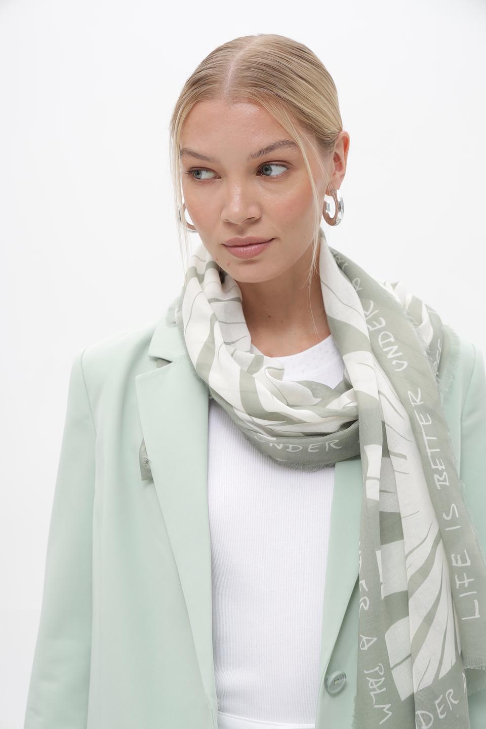 Шарф Oui с принтом