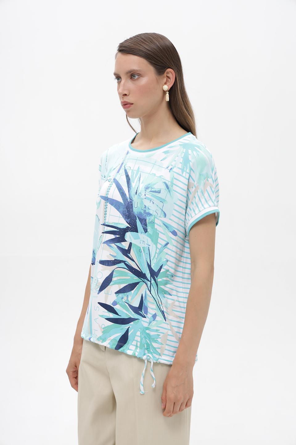 Футболка Olsen с тропическим принтом