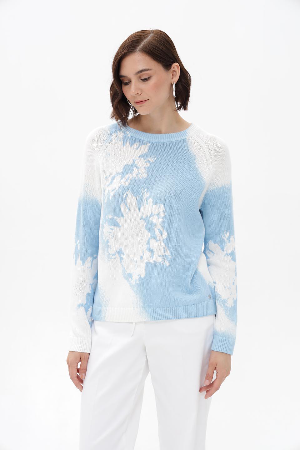 Пуловер Monari с цветочным принтом