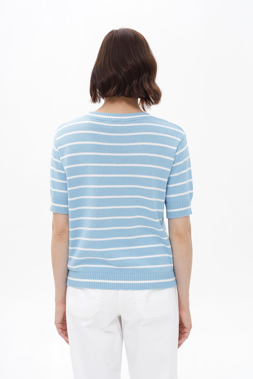 Пуловер Monari в полоску голубой