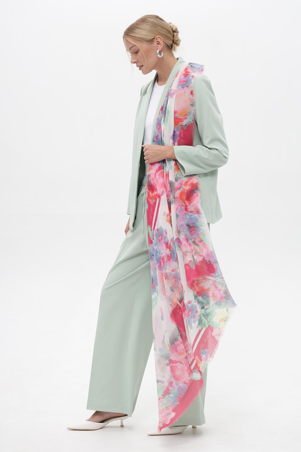 Шарф Oui с цветочным принтом