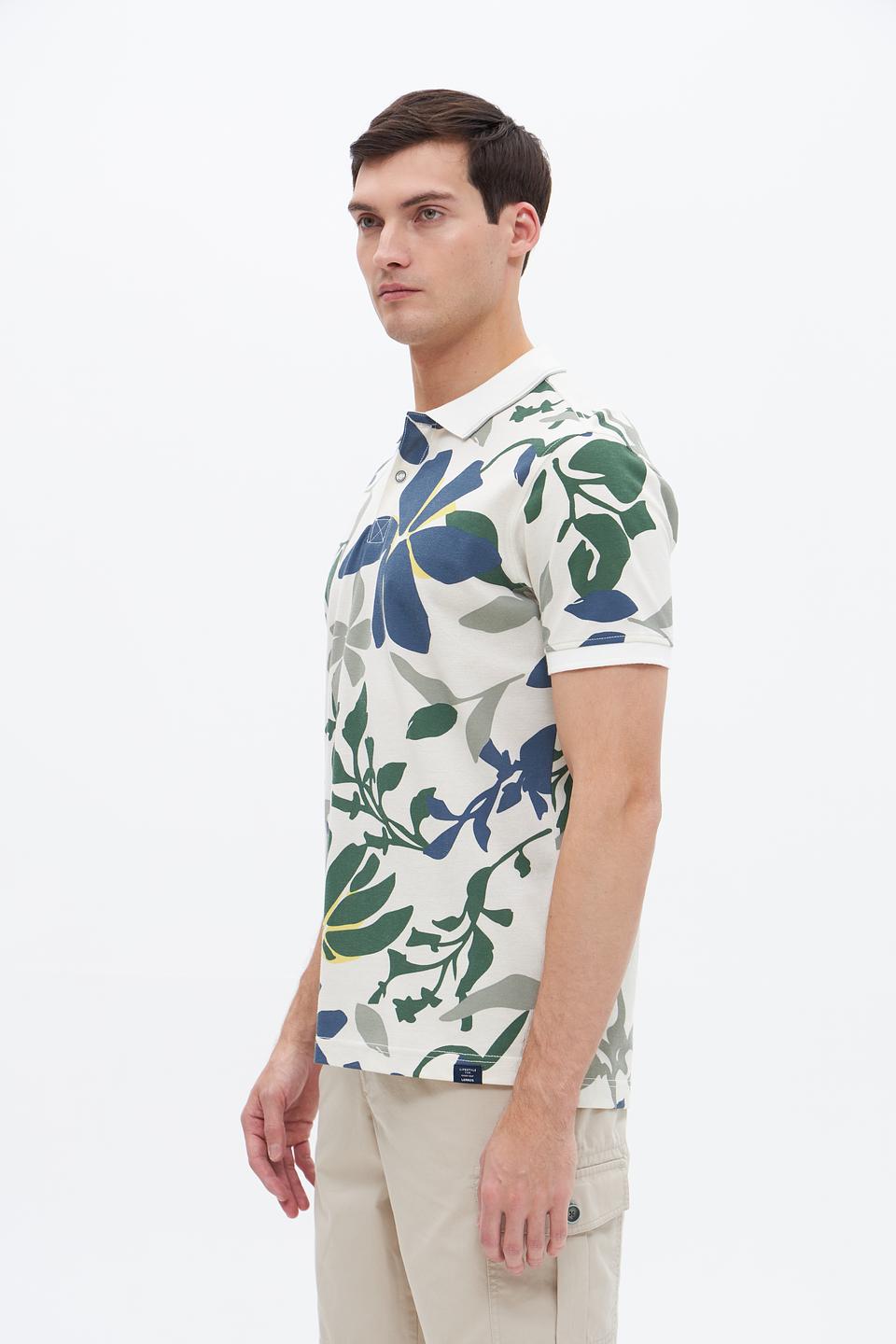Поло Lerros с цветочным принтом