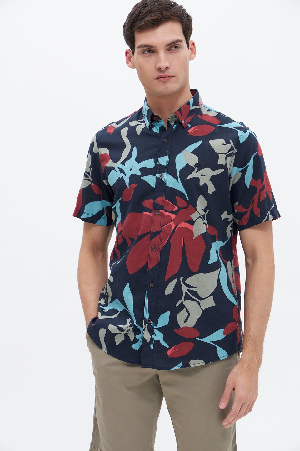 Рубашка кр Lerros с цветочным принтом