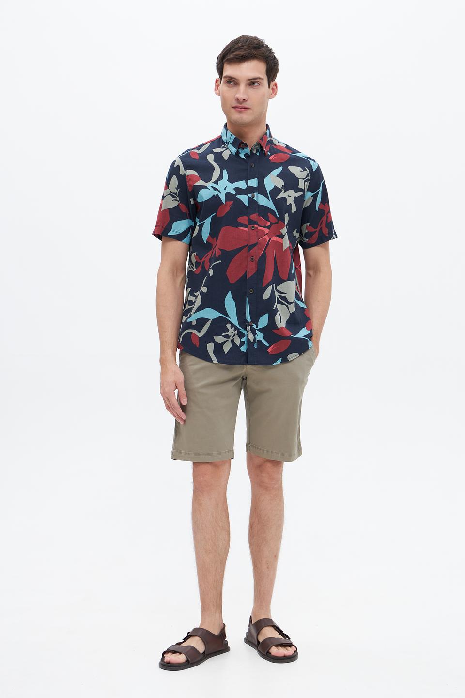 Рубашка кр Lerros с цветочным принтом