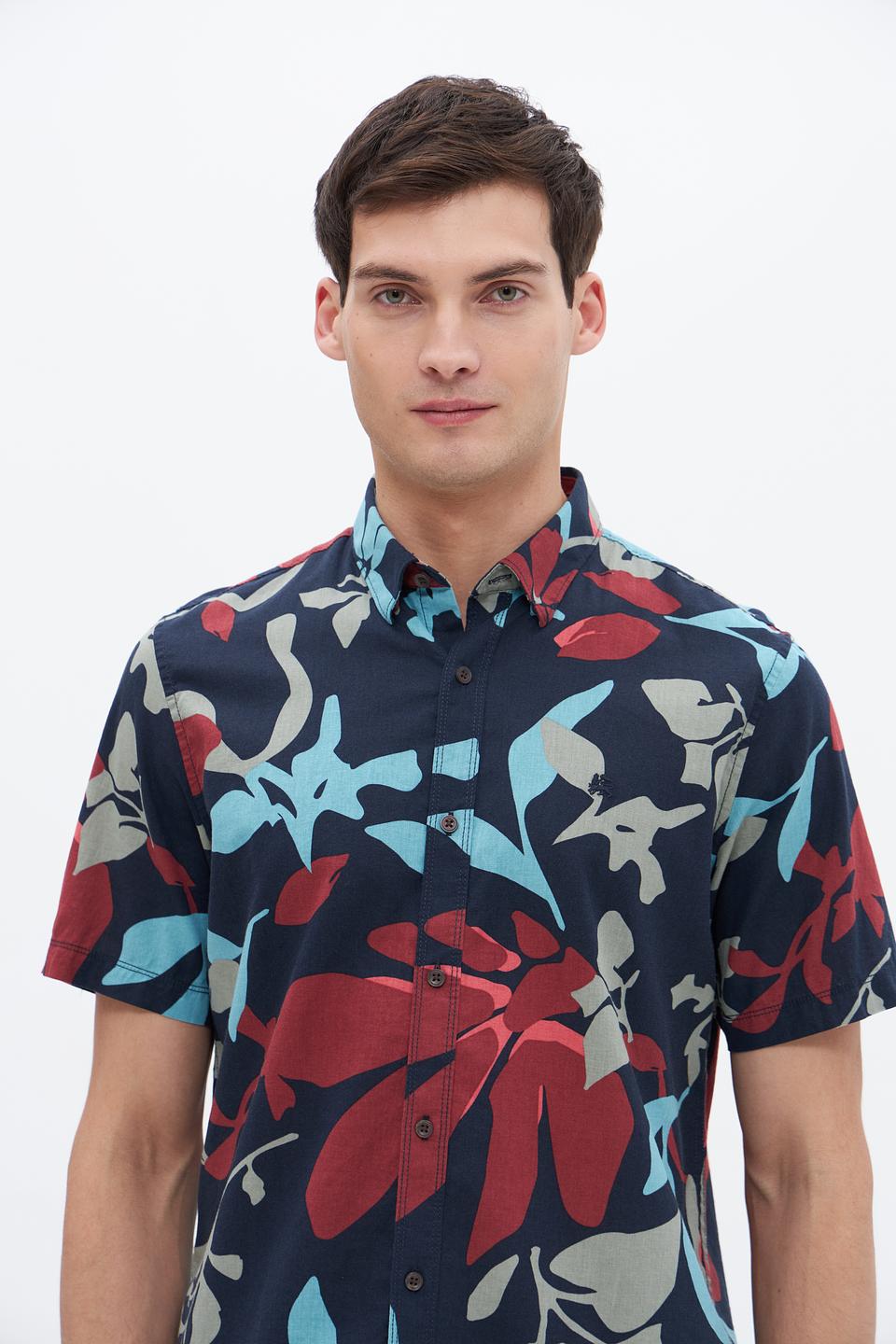 Рубашка кр Lerros с цветочным принтом