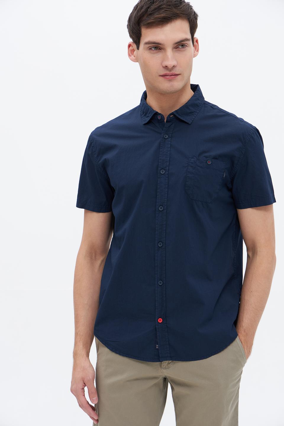 Рубашка кр Time Zone синяя