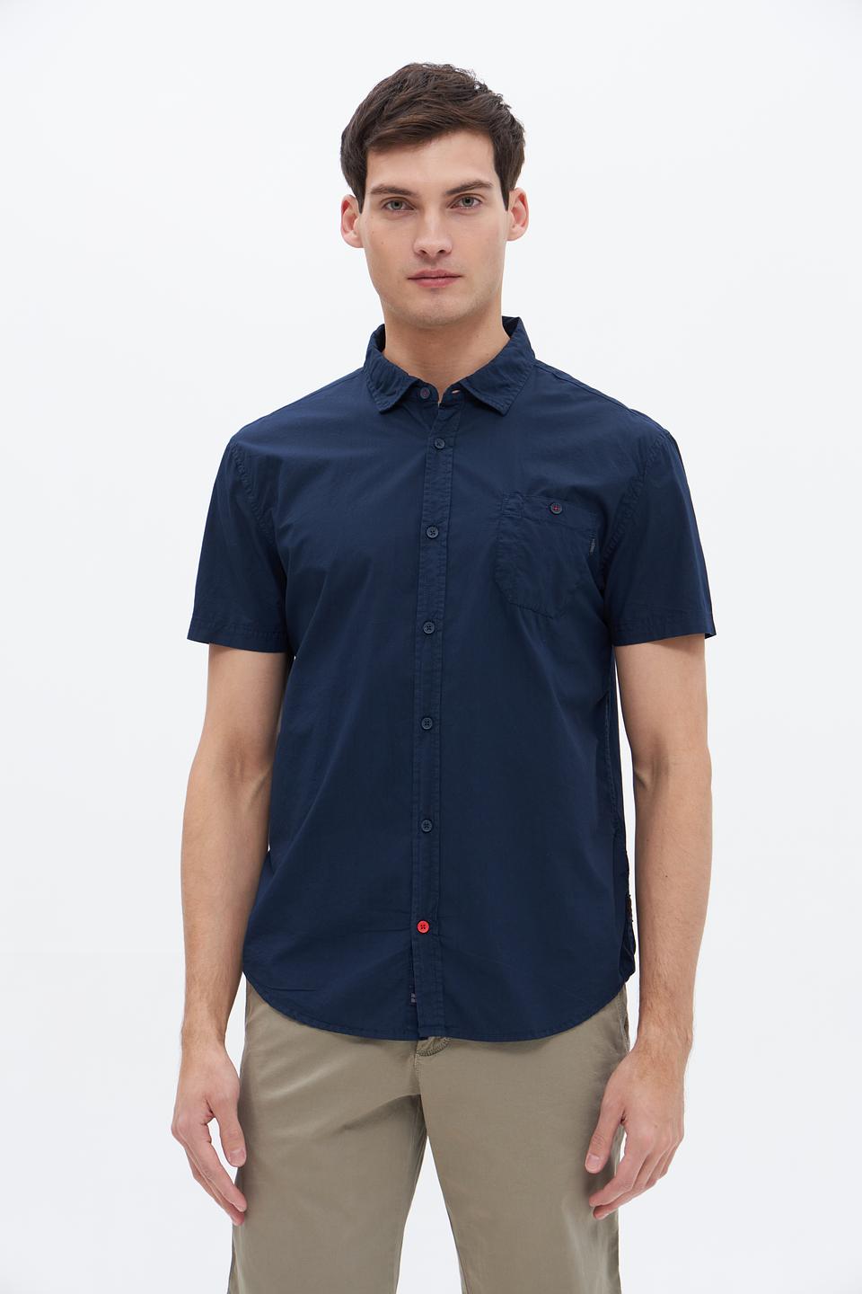 Рубашка кр Time Zone синяя