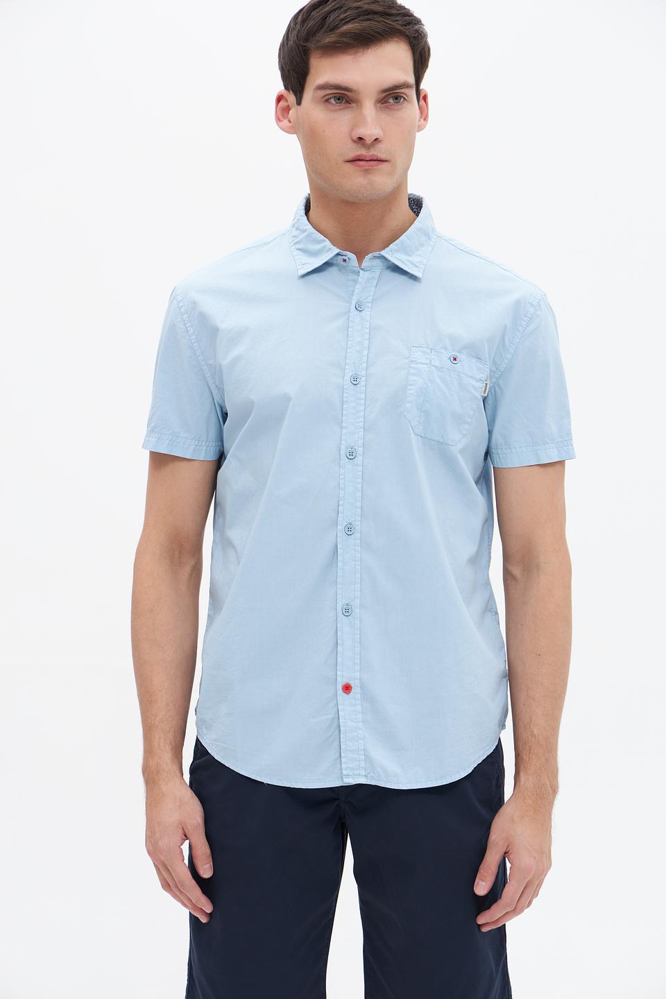 Рубашка кр Time Zone голубая