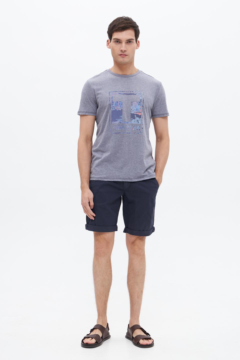 Футболка Time Zone с принтом серая