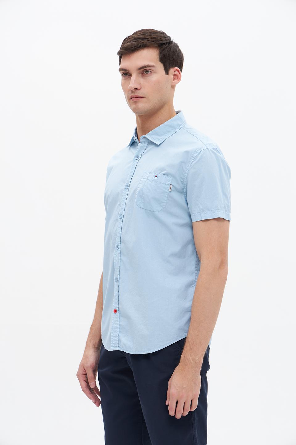Рубашка кр Time Zone голубая