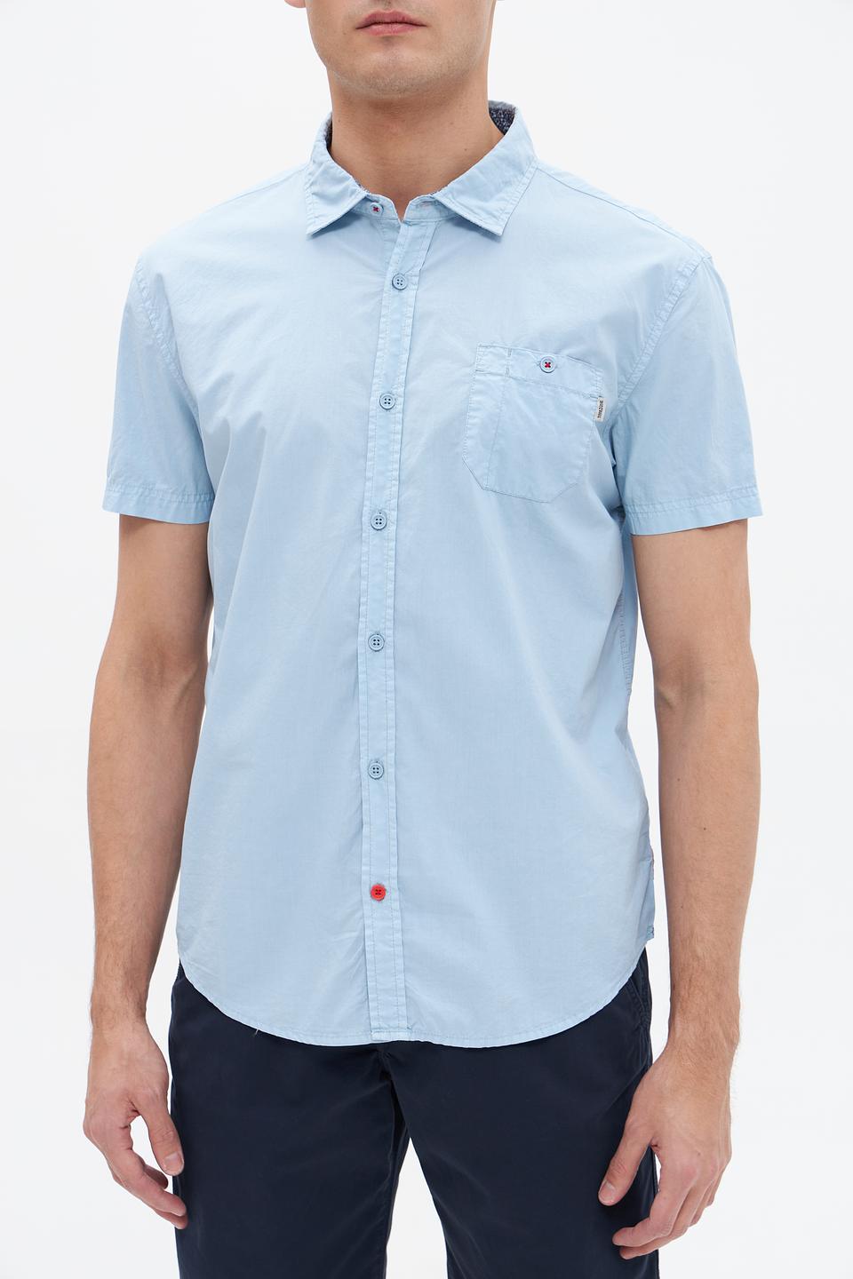 Рубашка кр Time Zone голубая