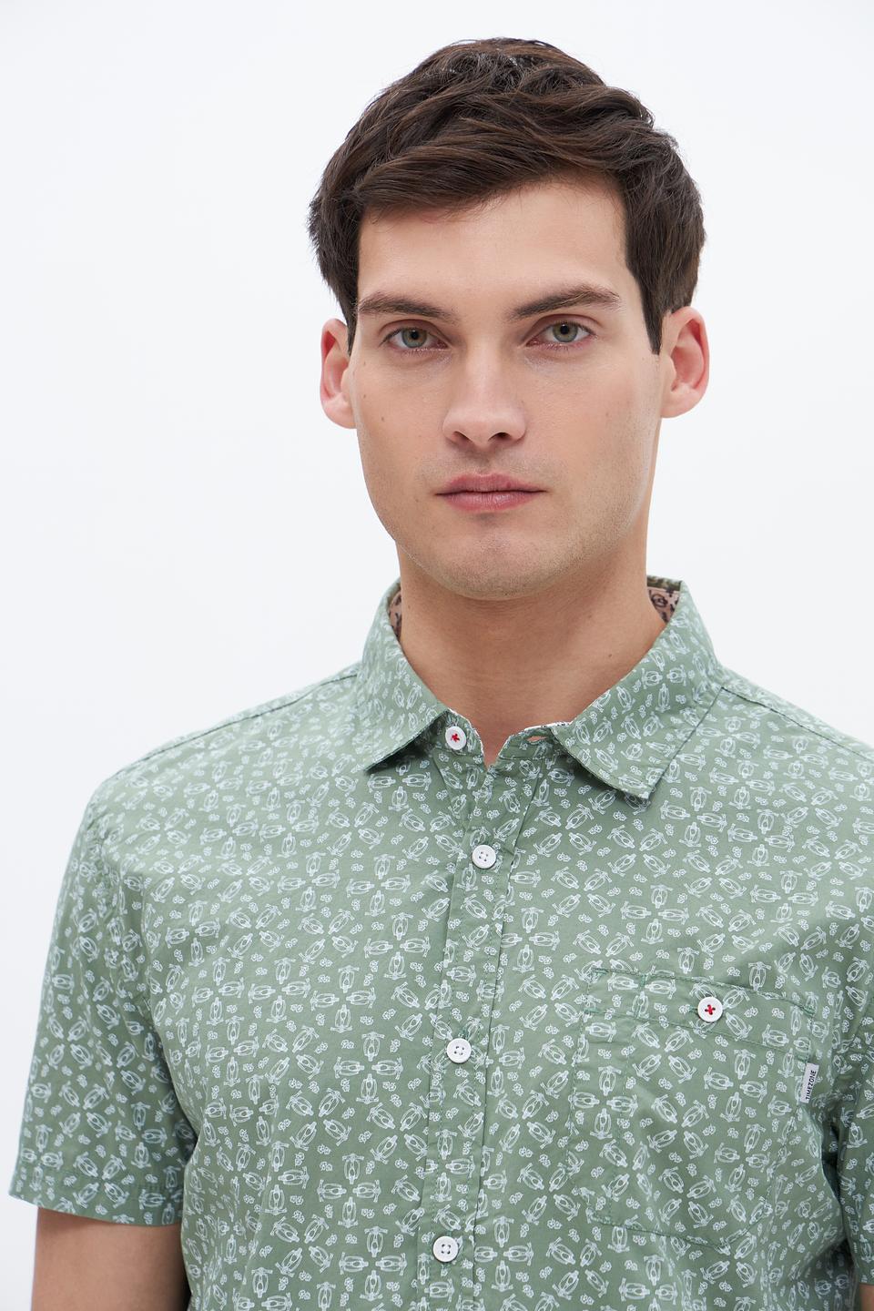 Рубашка кр Time Zone с принтом