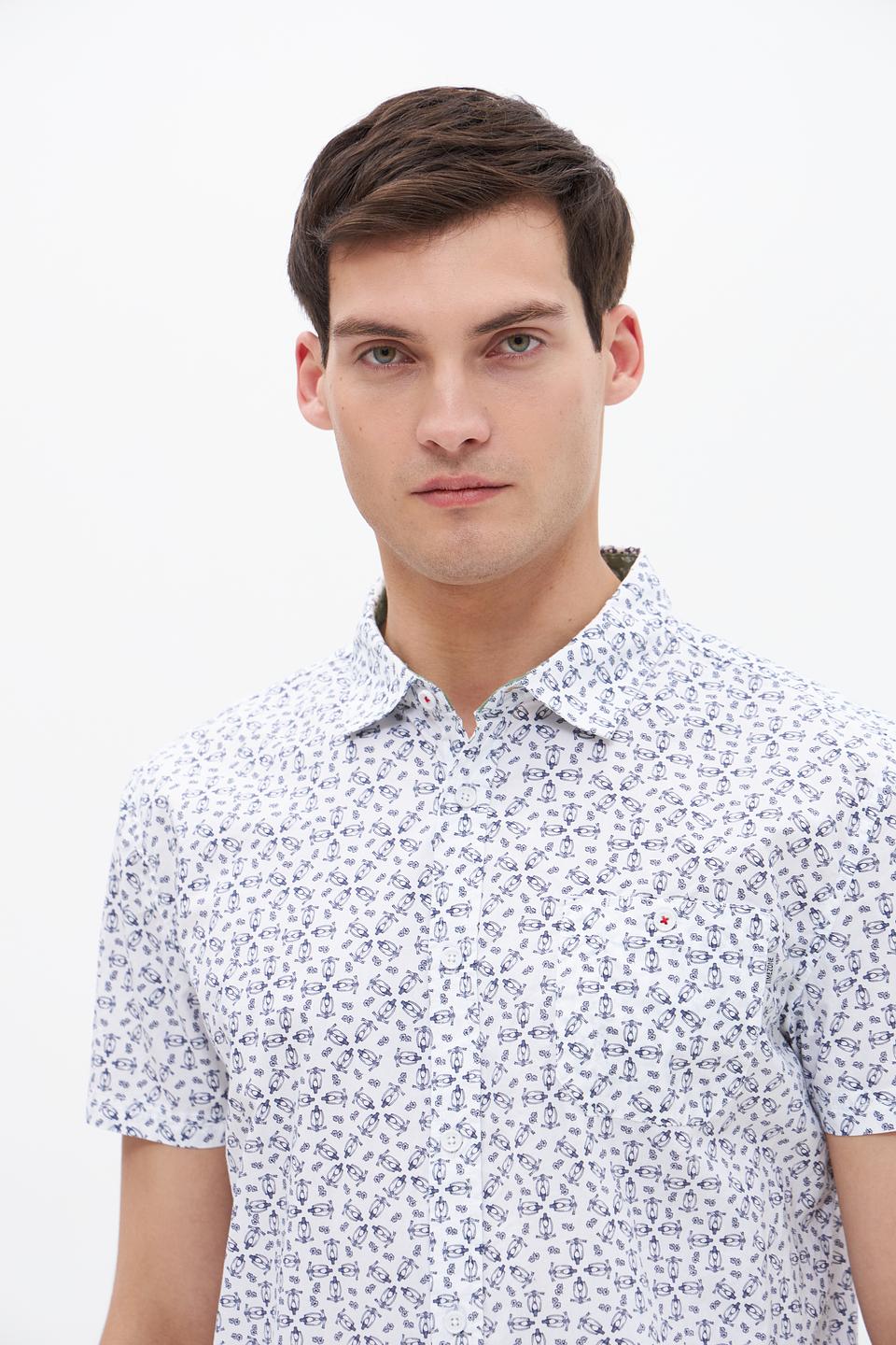 Рубашка кр Time Zone с принтом