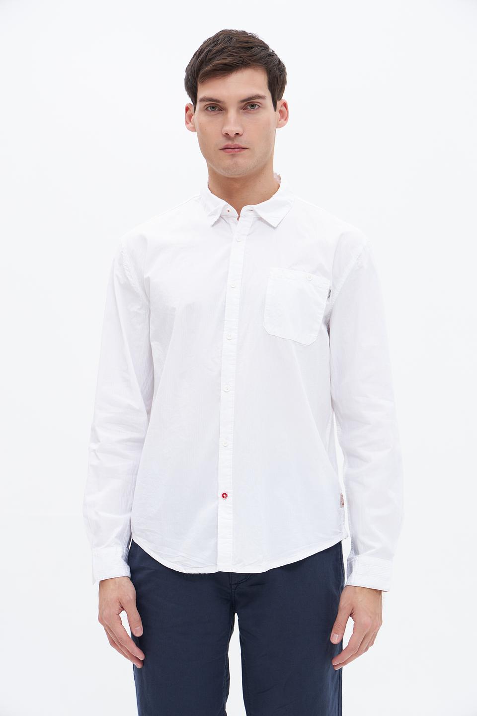 Рубашка Time Zone белая с длинным рукавом